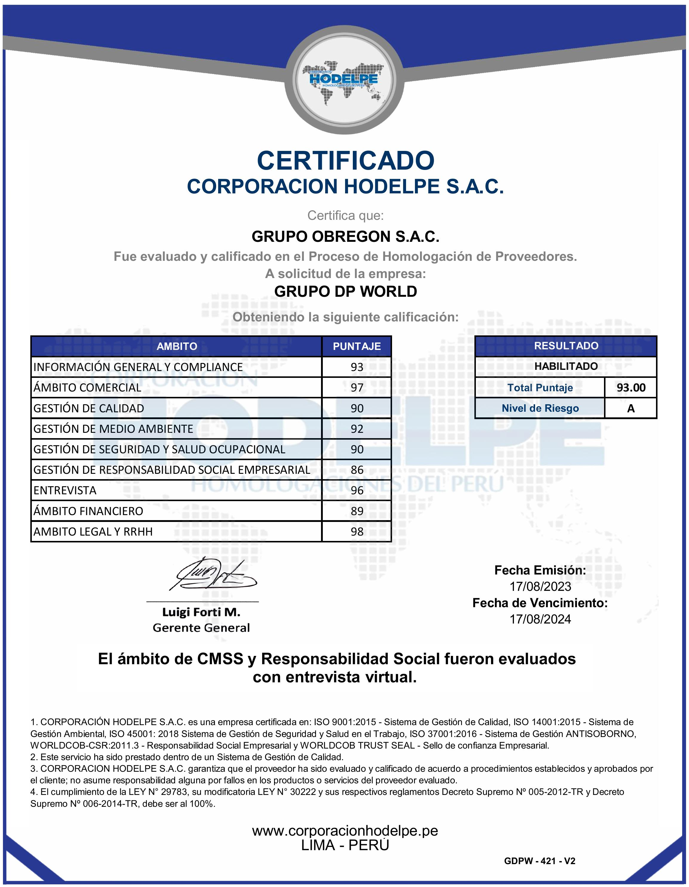 Certificación Net